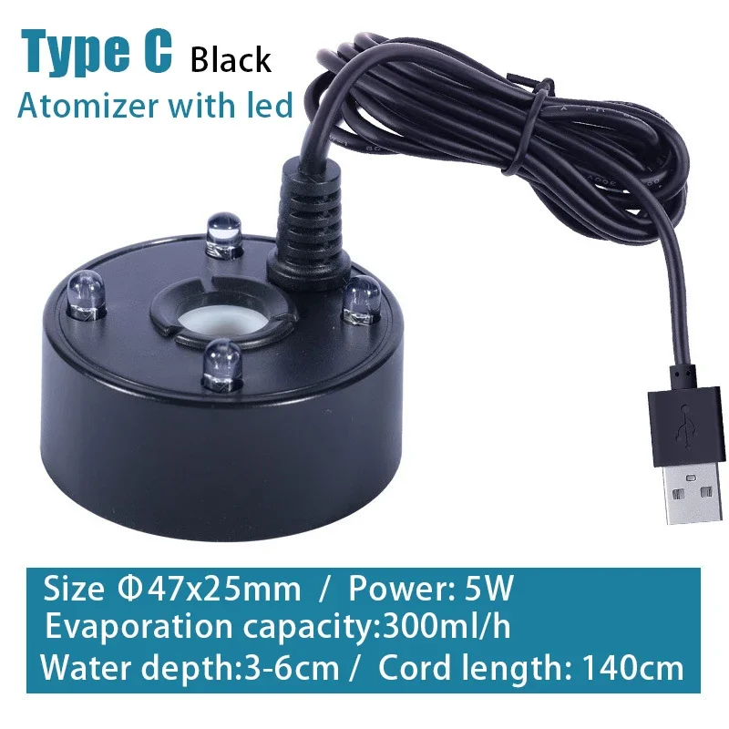 2-IN-1 USB 5V Waterpomp Ultrasone Verstuiver Mist Maker Fogger voor Vijver Tuin Rotstuin fontein Aquarium Landschapsarchitectuur Luchtbevochtiger: green