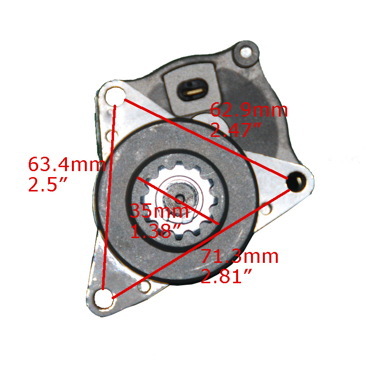 50CC 70CC 90CC 110CC Electric Starter Motor 3 installation hole,Upper starter motor engine
