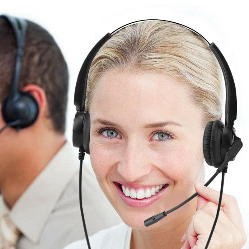 RJ9 Callcenter Hoofdtelefoon Mono Hoofdtelefoon Ruisonderdrukking Headset Call Hoofdtelefoon Met Microfoon: Default Title