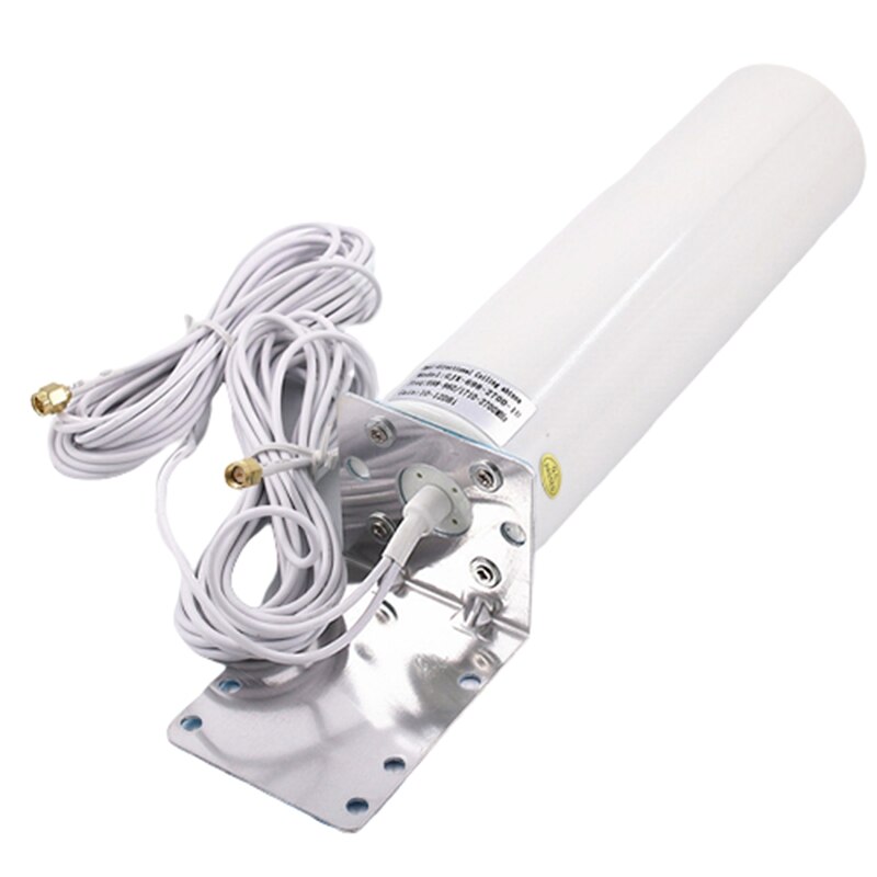 Wifi-antenne 4g lte-antenne sma 12 dbi omni-antenne mannelijk 5m dubbele kabel 2.4 ghz voor  b315 e8372 e3372 zte-routers: Zwart