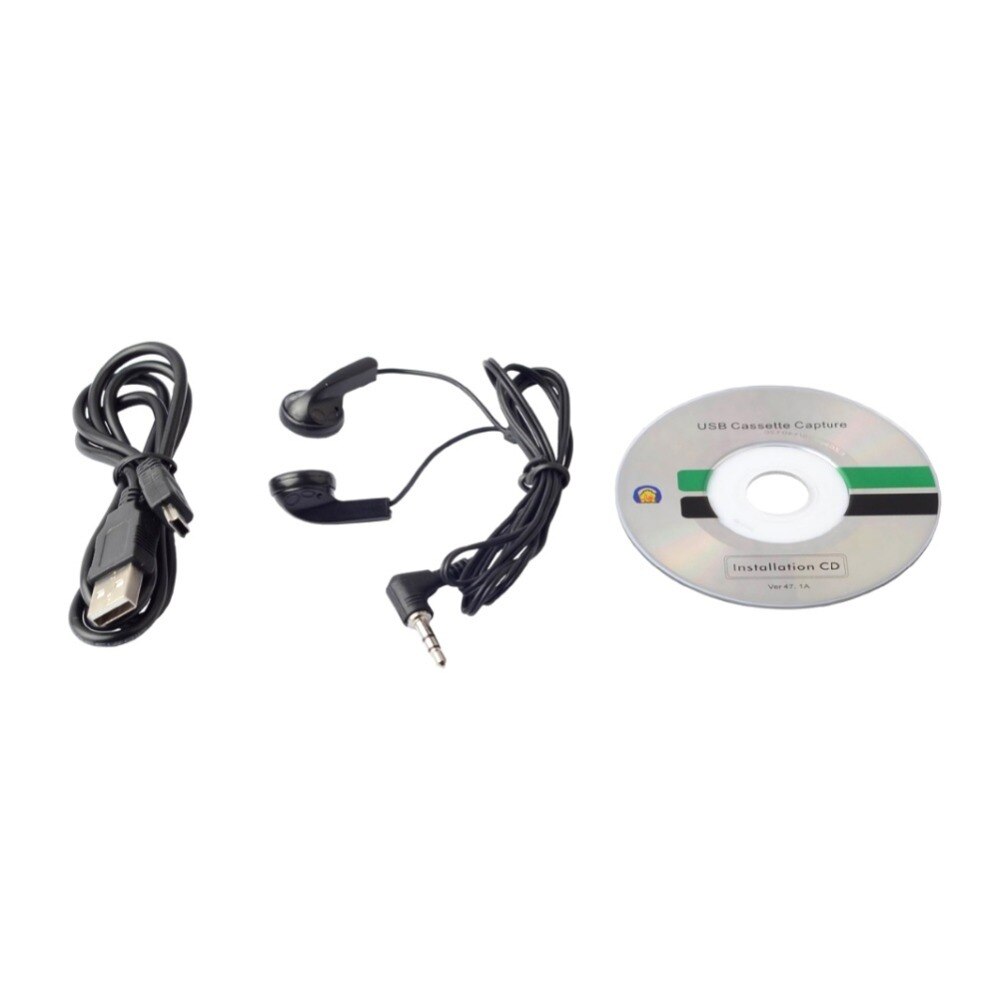 USB Cassette Tape Converter Cassette to MP3 Audio capture Music Player Tape to PC Portable Cassette-to-MP3 Converter Players