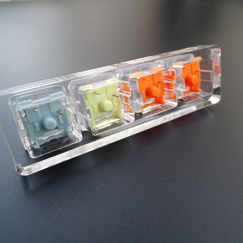 4 Key Switches Tester with Transparent Dust-Proof Acrylic Base TTC Switches Testing Tool for Mechanical Keyboard