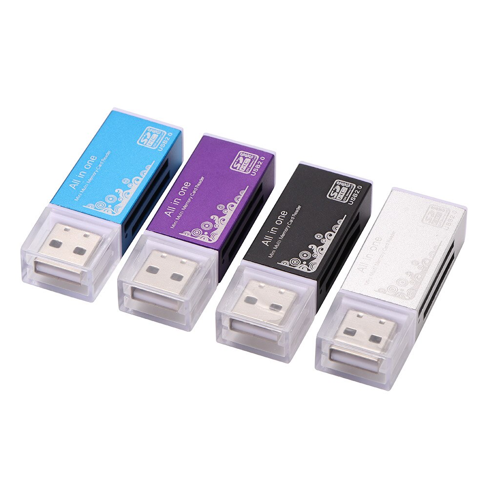 Pro duo geheugenkaartlezer adapter 4 in 1 usb 2.0 micro sd/tf sdhc mini kaartlezer kleur willekeurige mini kaartlezer