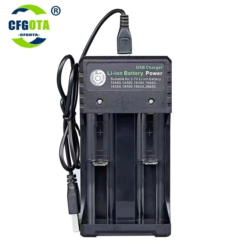 18650 Baterías de Litio Linterna 18650 Batería Recargable 3.7V 19800 Mah para Linterna + Cargador USB + Gratuita