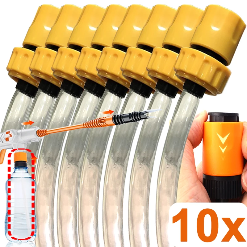 Conectores de manguera elástica, adaptador de lavadora a presión para botella de plástico, tubería de agua, succión, accesorios de lavado de coche, 1-10 Uds.