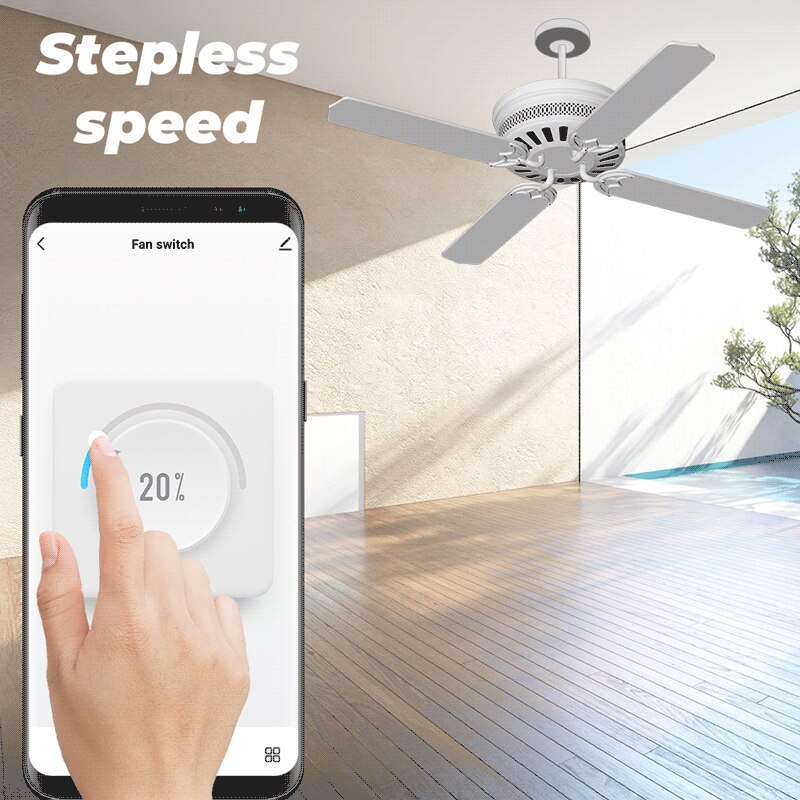 Tuya Wifi Smart Fan Speed Switch Ceiling Fan Controller DIY Fan Switch Smart Life Remote Control Work with Alexa Google Home
