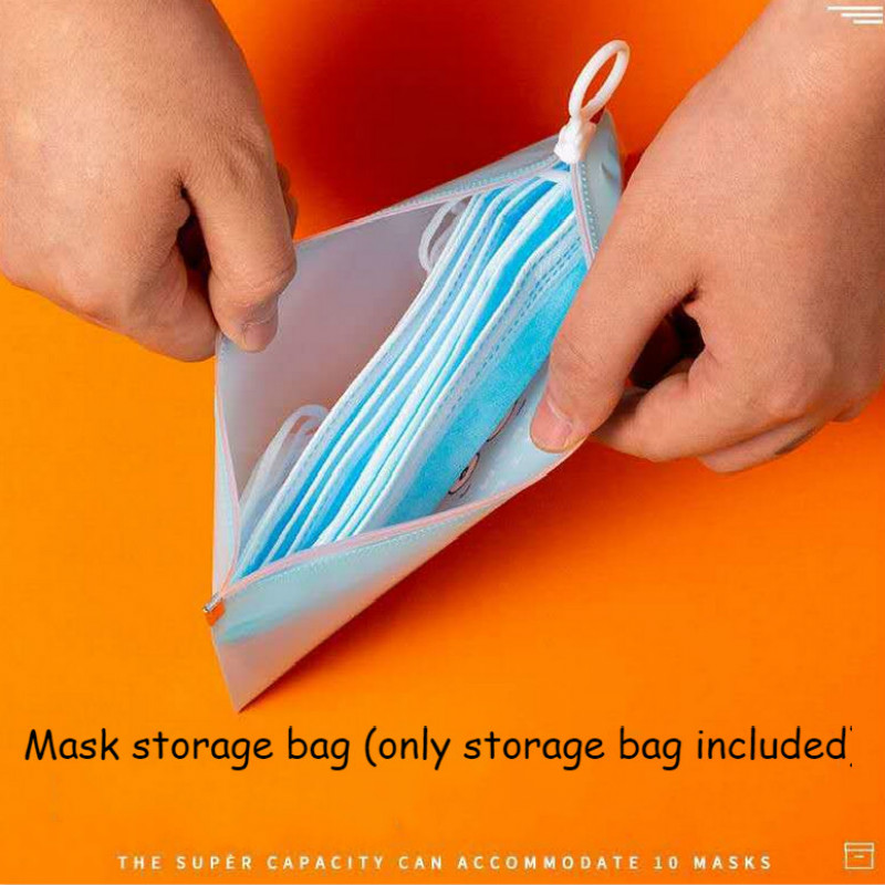 Bolsa portátil para guardar mascarillas, caja de almacenamiento de máscaras faciales, a la , 8 unidades