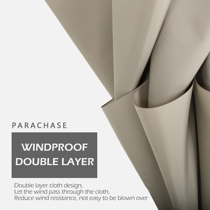 Parachase Big Umbrella Men Women Rain Double Layer Windproof 8 Ribs Wood Long Handle Umbrella Automatic Strong Guarda Chuva