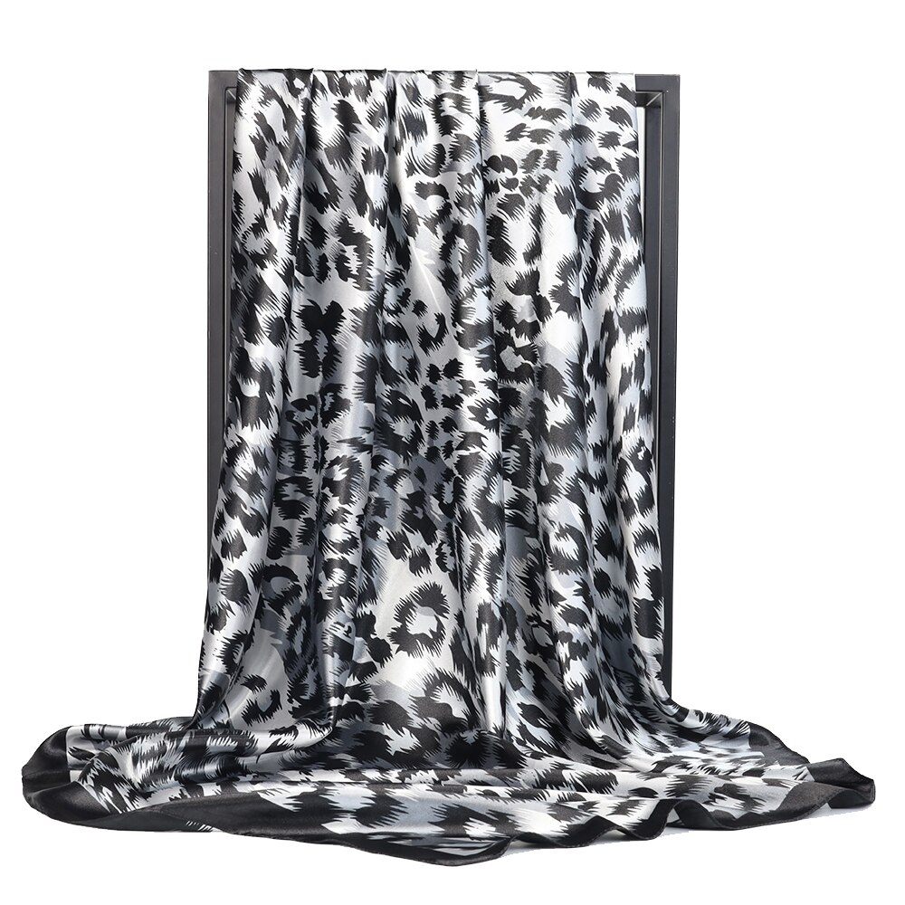 Sciarpa testa di seta Foulard per donna moda sciarpa per capelli quattro stagioni 90*90cm Hijab Foulard i&quot;bandana Femme