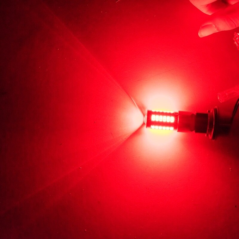 Bombilla trasera de coche LED T20 WY21W 7440 W21W 33 SMD 5630 5730, luz de freno, luz de marcha atrás de coche, indicador de dirección trasero, rojo, blanco y ámbar: Rojo