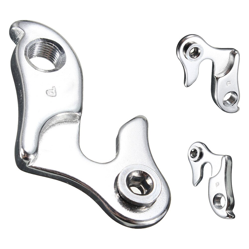 Aluminum Alloy Silver Bicycle Frame Parts Lug Fixed Transmission Rear Derailleur Hanger Cycling Frame Gear Tail Hook Parts