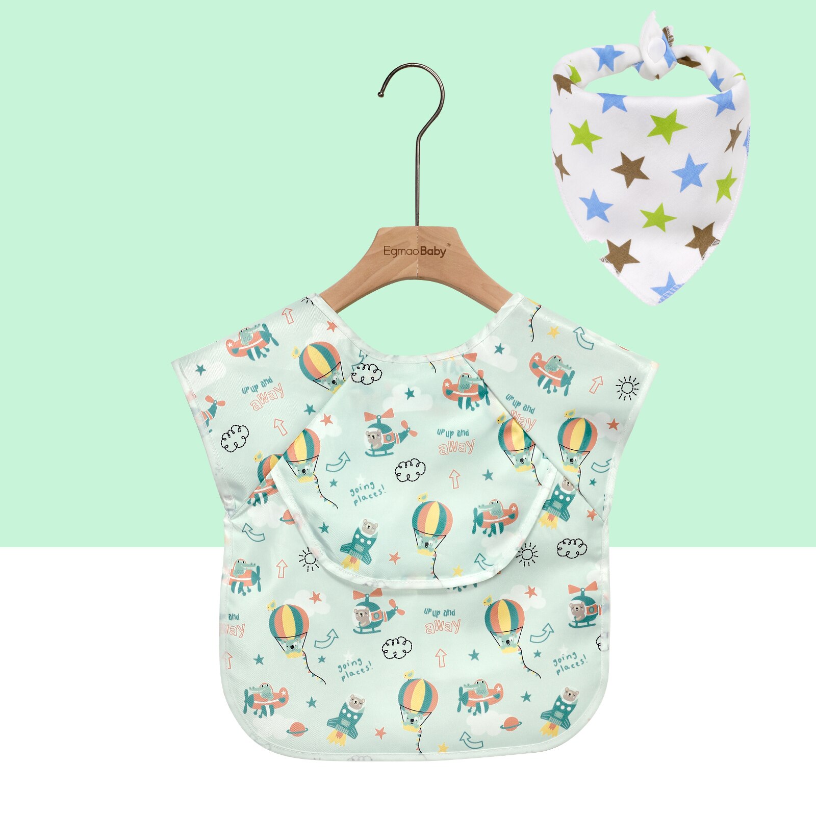 Baby Lätzchen Wasserdicht Kleinkind essen Werkzeug Langarm Neugeborenen Kunst Kittel Fütterung Lätzchen Schürze passen 6-24M Mit tasche Baby Bandana Lätzchen: ES1010