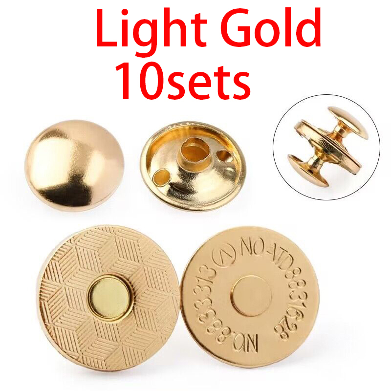 10sets 10mm 14mm 18mm Magnetic Snap Fasteners Clasps Buttons Handbag Purse Wallet Craft Bags Parts Accessories Adsorption