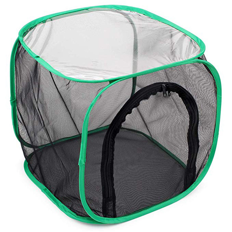 1PC Collapsible Insect and Butterfly Habitat Cage Terrarium Pop up Open Cloth Foldable Housing Enclosure Portable Strip Cage #A