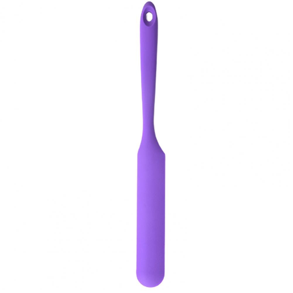 1 PCS Non-Stick Long Handle Spatula Silicone Easy to Hold Multifunction Baking Fruit Sauce Spatula Kitchen Utensil Accessories: Purple