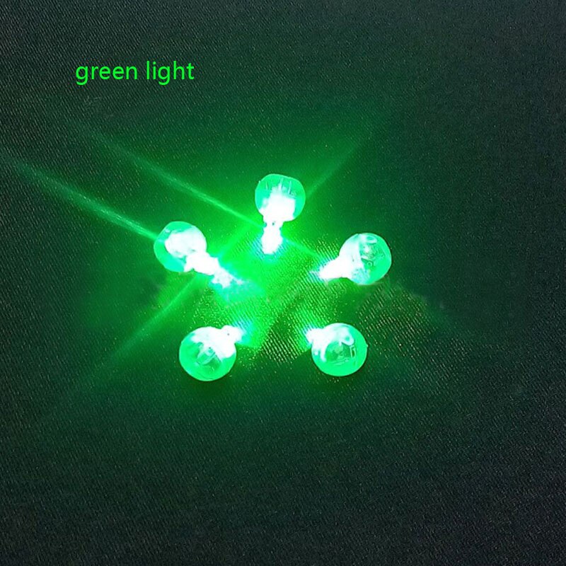 20 Stuks Gekleurde Ronde Mini Led Rgb Flash Bal Lamp Zet In Papieren Lantaarn Ballon Verlichting Voor Wedding Party Kerst decoratie: green