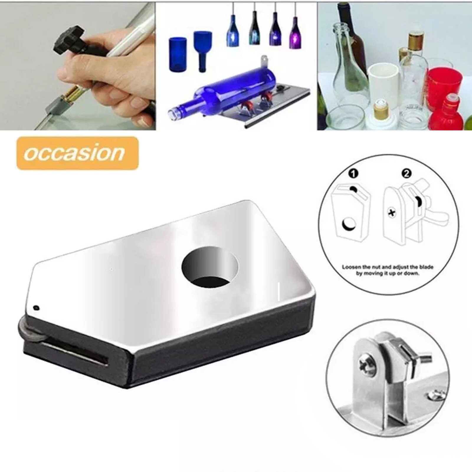 Snijkop Vervangt Voor 2-10Mm Glas Fles Cutter Tool Installeren