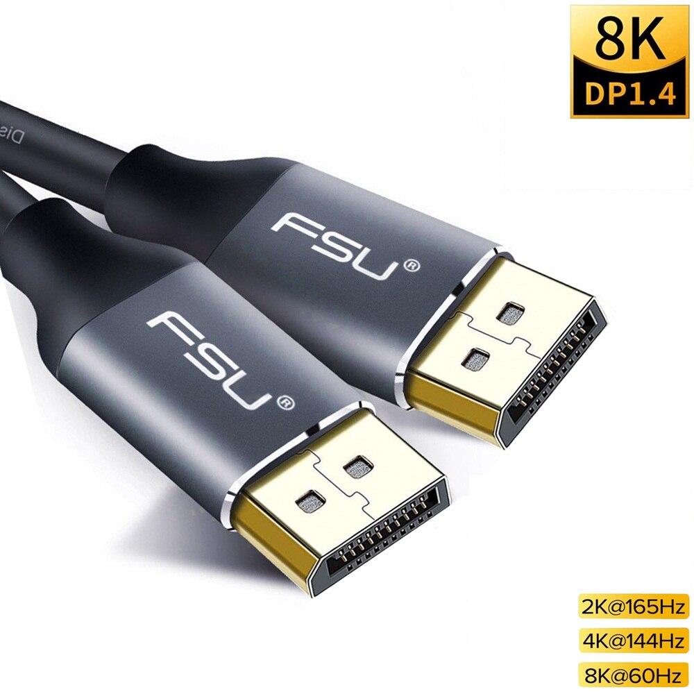 DisplayPort 1.4 Cable 8K 4K HDR 165Hz 60Hz Display Port Adapter For Video PC Laptop TV DP 1.4 1.2 Display Port 1.2 Cable