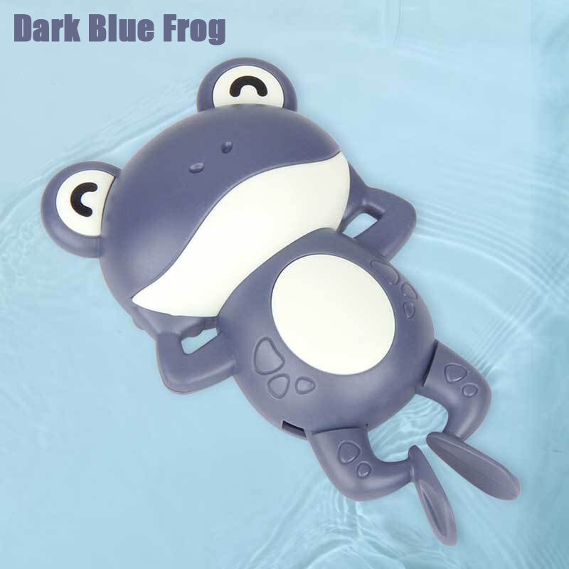 Giocattoli da bagno per bambini 0-12 mesi per bambini piscina gioco d&#39;acqua carica orologio animali rana granchio per bambini giocattoli d&#39;acqua regalo: Dark Blue Frog