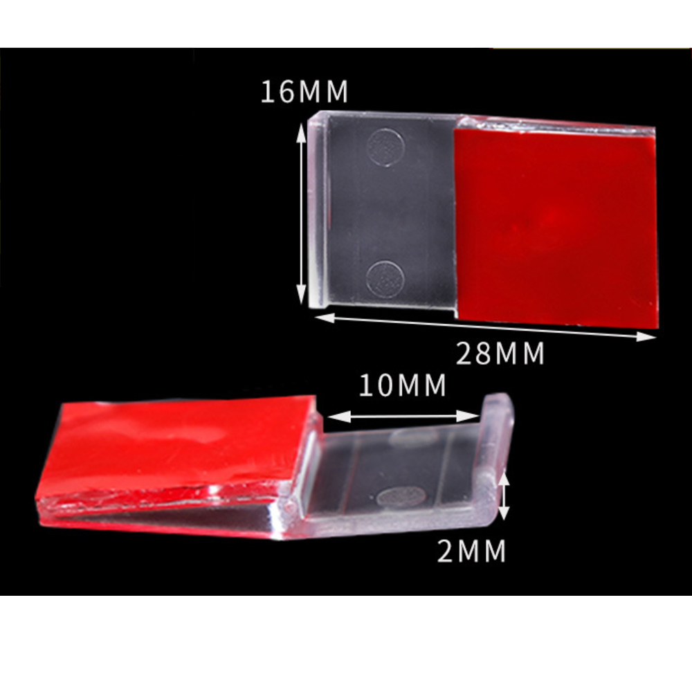 Self-adhesive Wire Bundle Holder Tie Mount Clip transparent Mounting Brackets For 10mm 8mm LED Strip Lights/Car/Network cable