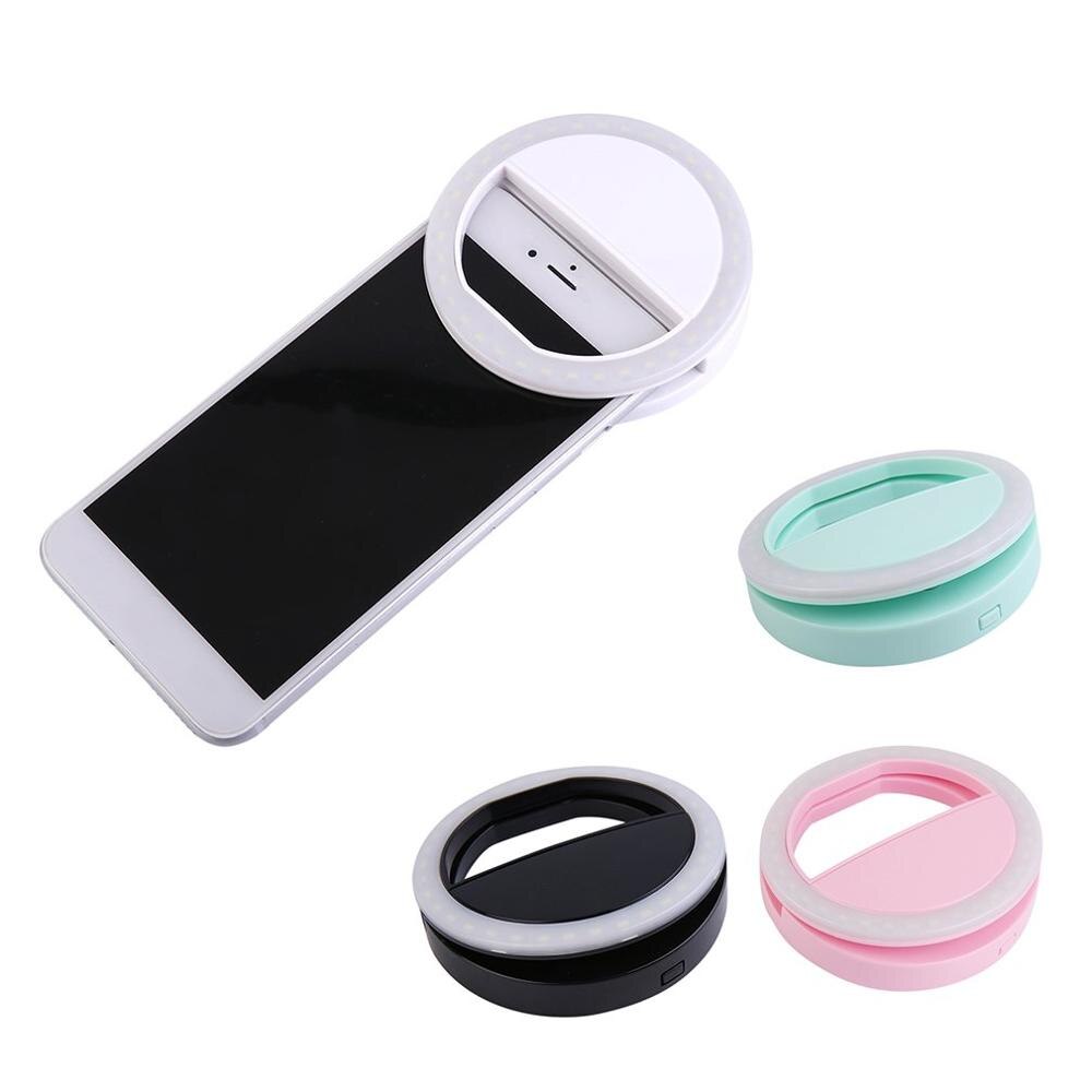 Mobile Phone Clip Selfie LED Fill light Auto Flash For Cell Phone Smartphone Round Portable Selfie Flashlight Camera Flashlight