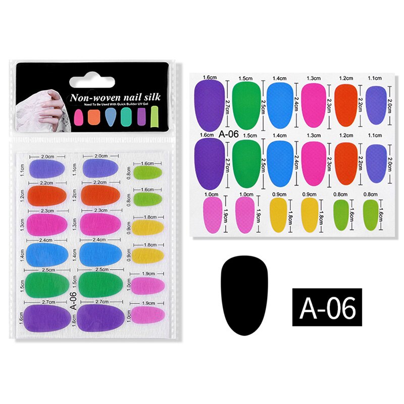 Fiberglas Seide Nagel Erweiterungen bilden Nicht-gewebte Fiberglas UV Gel Acryl Spitze Faser Nagel Bauen Verlängerung Französisch DIY Manikübetreffend werkzeug: A-06