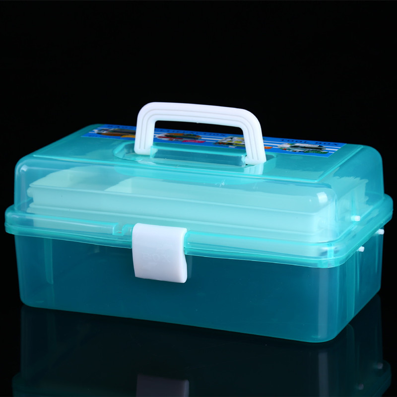 32x18x14cm Multi-grid Plastic Storage Boxes Household Portable Box Makeup Storage Box Small Grocery Box Jewelry Box Tool Box