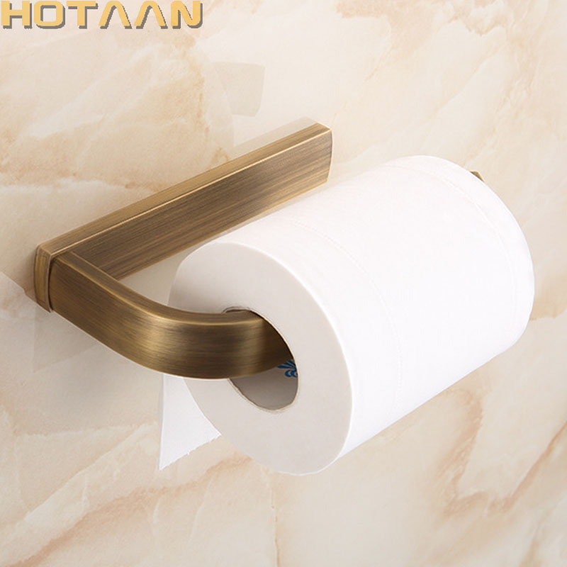 Soporte de papel higiénico con acabado de latón antiguo, accesorios de baño, portarrollos de papel tisú, YT-10492,