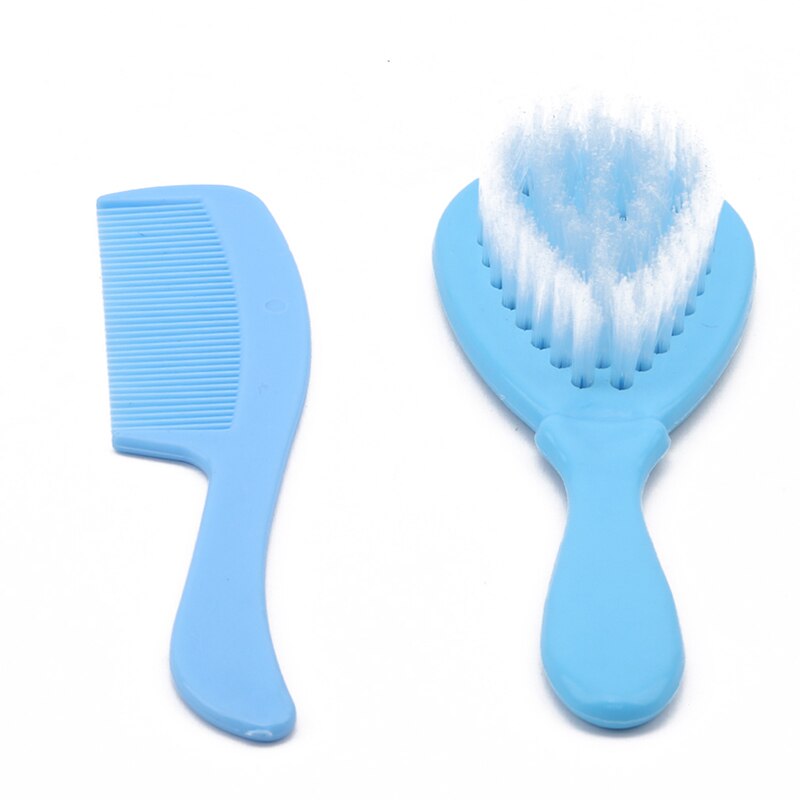 2pcs / Set Newborn Baby Hair Brush Soft Baby Comb Head Scalp Massager Tool Set Baby Kids Hair Care