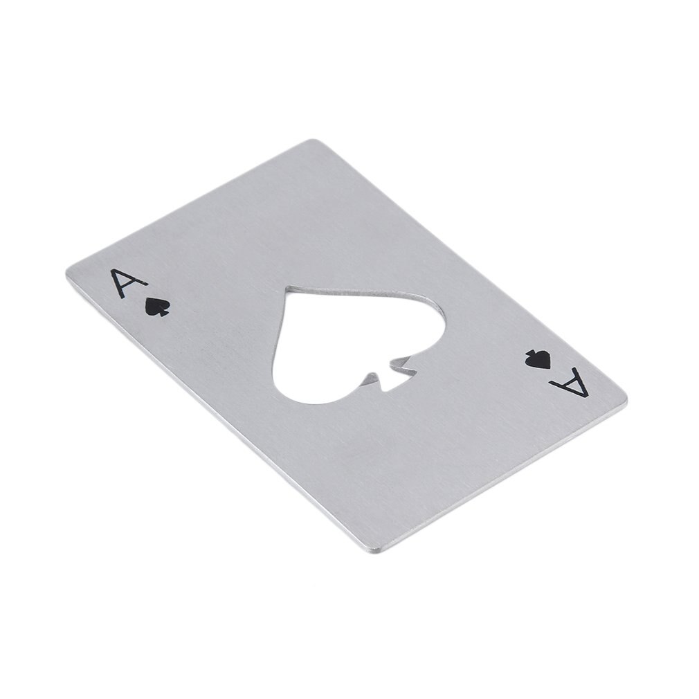 Stylish Poker Playing Card Ace of Spades Bar Tool Soda Beer Bottle Cap Opener For Kitchen Outdoor Camping