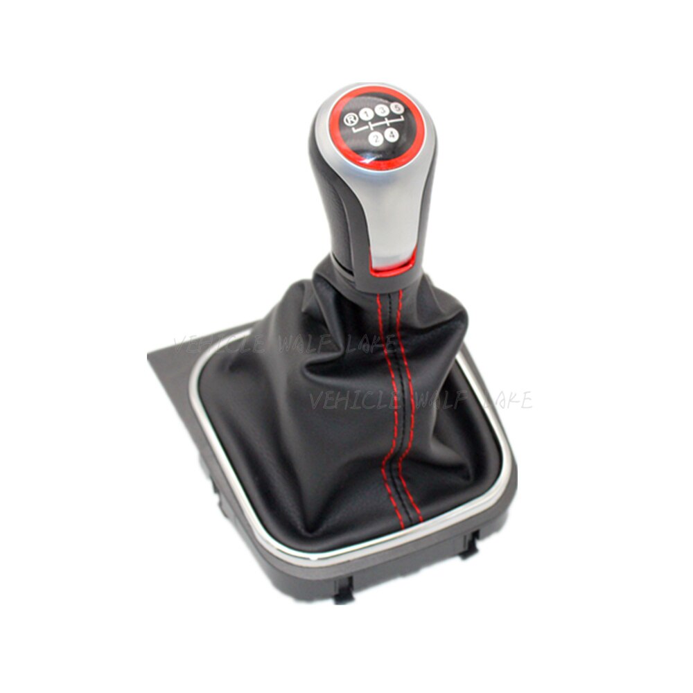 For VW Golf 5 A5 MK5 Golf 6 A6 MK6 R32 R20 GTI GTD (2004) Car-styling 5 / 6 Speed Gear Stick Shift Knob With Leather Boot: 5 speed