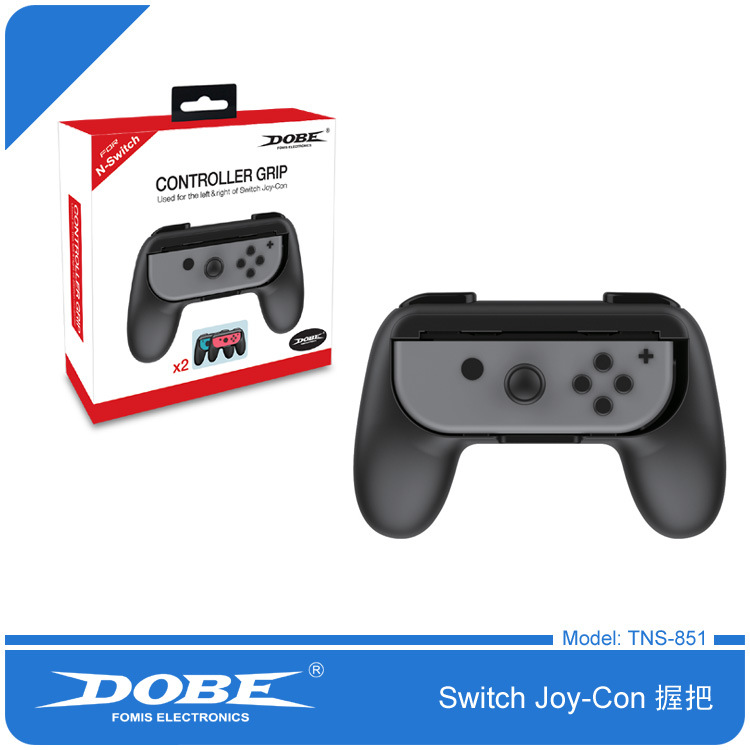 Foleto Vreugde-Con Grip Kit voor Nintendo Schakelaar Hoogwaardige slijtvaste Vreugde-con Handvat voor Nintendo schakelaar (2-PACK-Black)