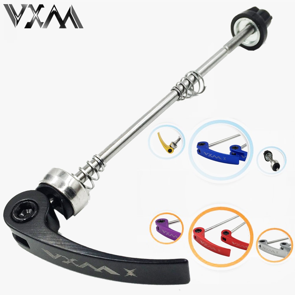 Bicycle Stainless Steel Axle Quick Release Lightest CNC Alloy Mountain Bicycle QR Skewers For 100mm/135mm MTB Hub Bicycle Parts