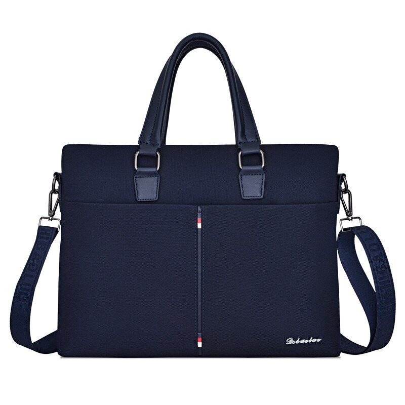 Heren schoudertas kantoortas bolso hombre leren slijtvaste schoudertas casual heren aktetas heren handtas: Blauw-l
