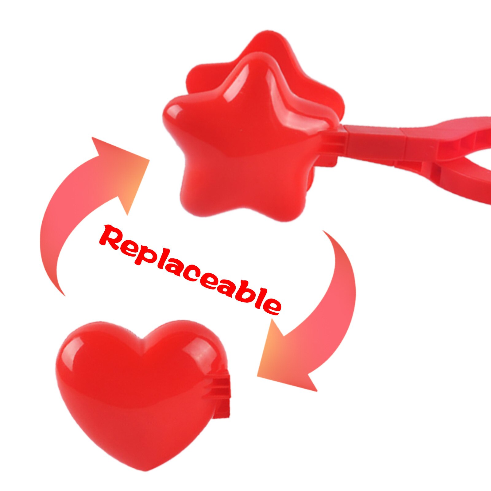 Stern Schneeball Hersteller Winter Kunststoff Schneeball Hersteller Clip freundlicher draussen bilden freundlicher Puppe Spielzeug Für freundlicher Mädchen Junge Birthdday: Default Title