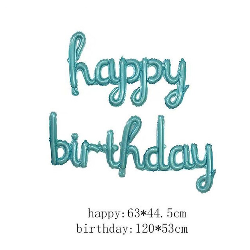 Gelukkige Verjaardag Ballon Decal Aluminiumfolie Ballon Decoratie Stickers Scrapbooking Craft Feestartikelen SEC88: Bruin