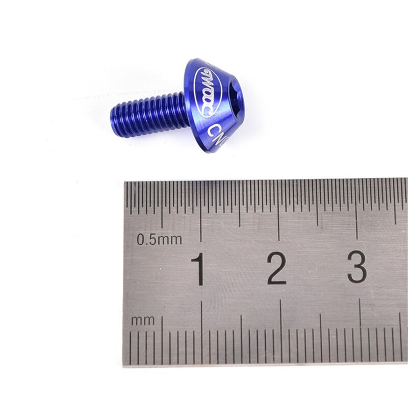 2 stk cykel vandflaskeholder monteringsbolte  m5*10mm aluminiumslegering skrue cykel flaskeholder skrue