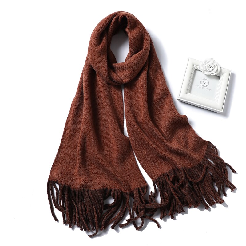 Winter kasjmier sjaals voor vrouwen gebreide dikke warme omslagdoeken en omslagdoeken dames pashmina lange maat bandana foulard: Wj86-5 jiaotang