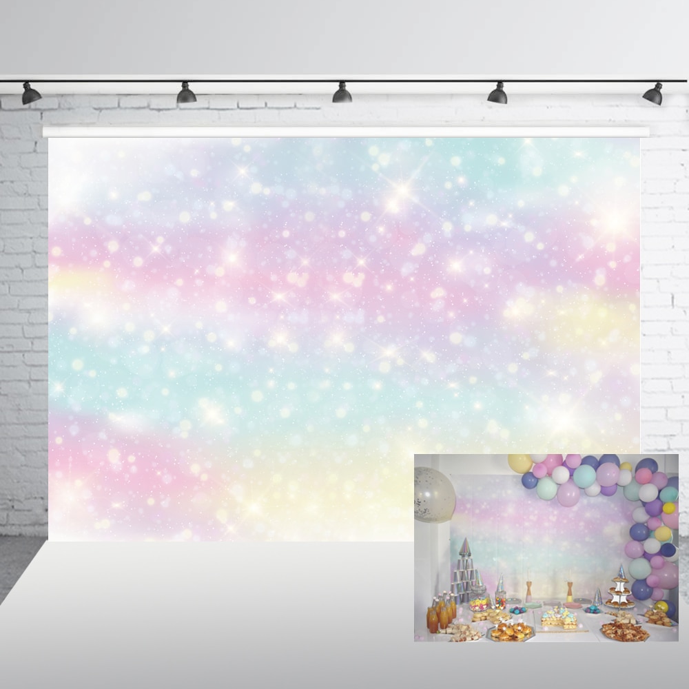 rainbow backdrop for photographic studio birthday flash photographic background photobooth prop baby shower bokeh XT-6878