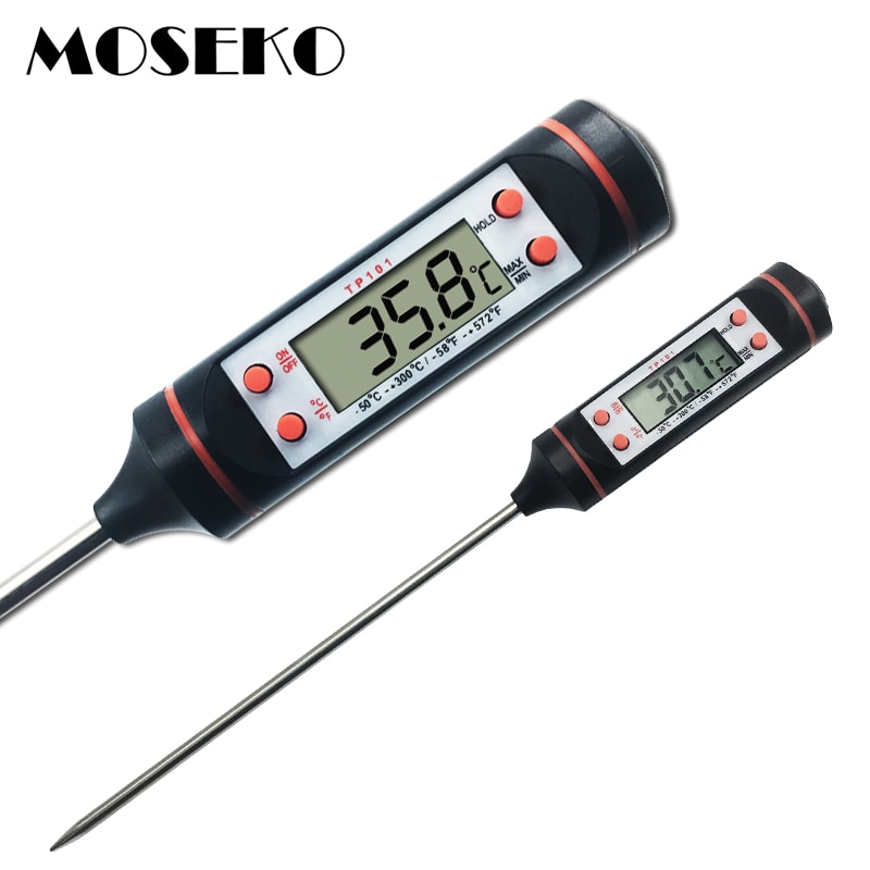 Moseko Digitale Vlees Thermometer Koken Food Kitchen Bbq Probe Water Melk Olie Vloeibare Oven Thermometer Digitale TP101