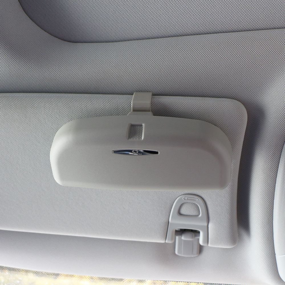 Car Glasses Holder Case for DACIA SANDERO STEPWAY Dokker Logan Duster Lodgy FIAT 500 Tipo Punto Freemont Coroma Panda Idea Palio: Single Buckle Gray