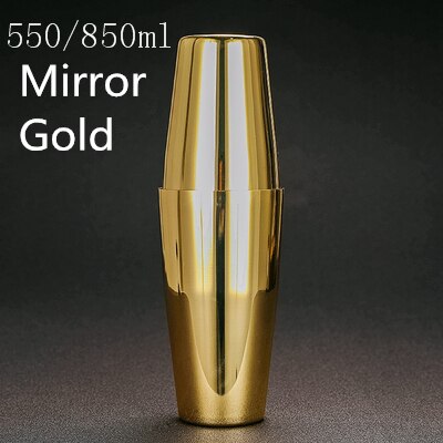 1pc 500ml Stainless Steel Cocktail Shaker Cocktail Mixer Wine Martini Drinking Japanese Style Shaker Party Bar Tools: Transparent