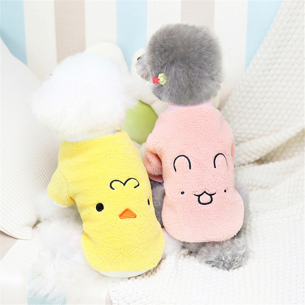 Lã quente roupas para animais de estimação bonito imprimir casaco pequeno médio cão gato camisa jaqueta teddy bulldog francês chihuahua filhote de cachorro roupa de inverno