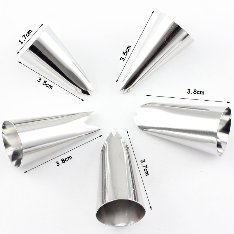 10Pcs Bloem Rose Rvs Piping Nozzlese Icing Tips Bladeren Nozzles Russische Icing Piping Nozzles Tips Cake Decorating