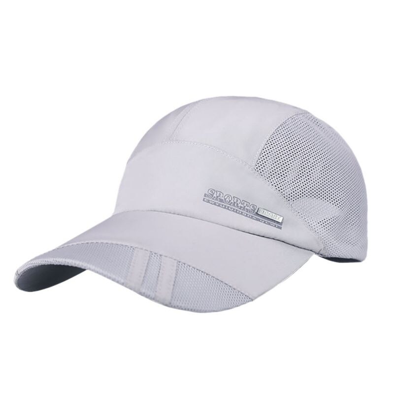 Hoed Cap Mannen Snel Droog Sport Hoed Verstelbare Pet Chapeu Brief Mesh Mannen Caps Voor Running Wandelen: QH