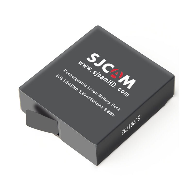Sjcam  sj6 legende batteri 1000 mah li-ion tilleggsutstyr oppladbart batteri til originalt  sj6 actioin kamera tilbehør