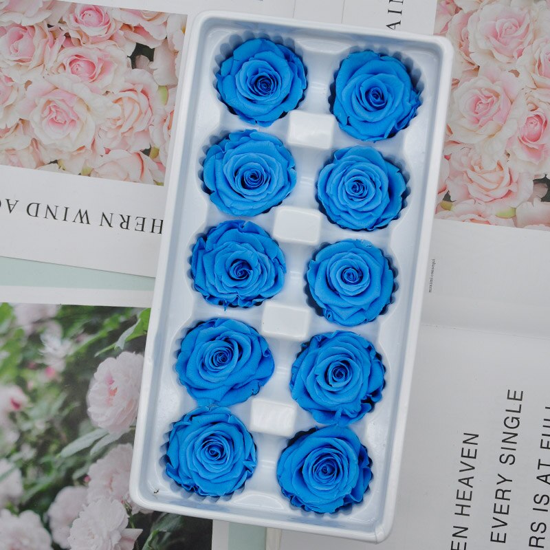 10 st/kartong 4cm konserverade blommor ros blomma odödlig ros alla hjärtans dag evigt liv blomma nivå b: 10