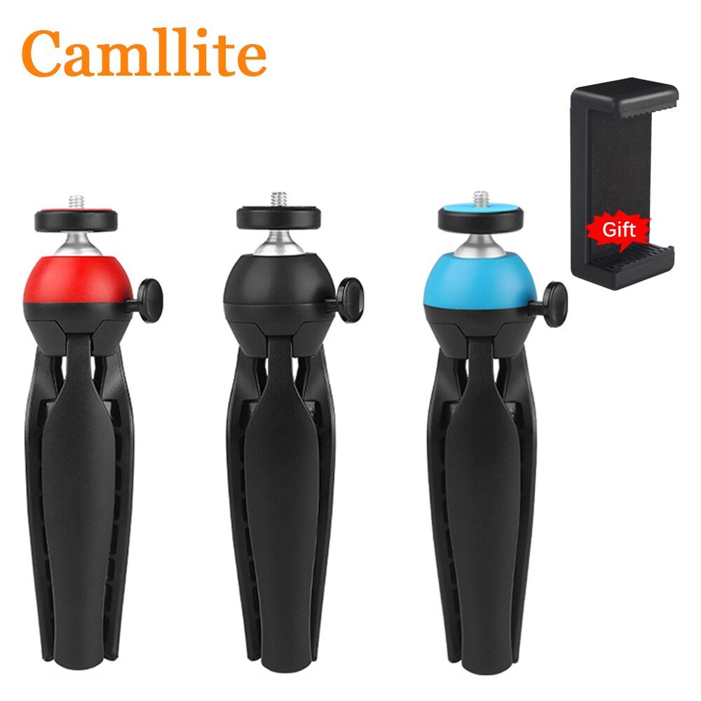 Camllite TM-9 1.5Kg Draagbare Desk Tafel Statief Voor Mobiele Telefoon Camera Flexibele Smartphone Reizen Outdoor Led Ring Light Flash
