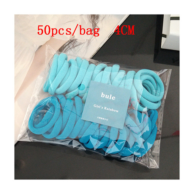 50/100 Uds nuevas mujeres niñas colores caramelo Nylon básico Scrunchie lazo para el cabello Cola de Caballo sujetar bandas de goma para el cabello accesorios para el cabello de