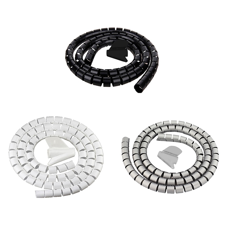 2M Cable Sheath Flexible Reusable Polyethylene Material Wire Organizer Protect Wiring Allow Single/multiple Wires Cable Sleeves